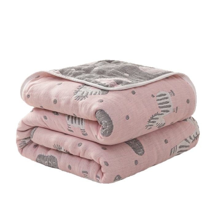 Puuvillane marli tekk rätikust tekke jaoks suveks, 1.1–1.5 kg, džakardmustriga taimede motiividega