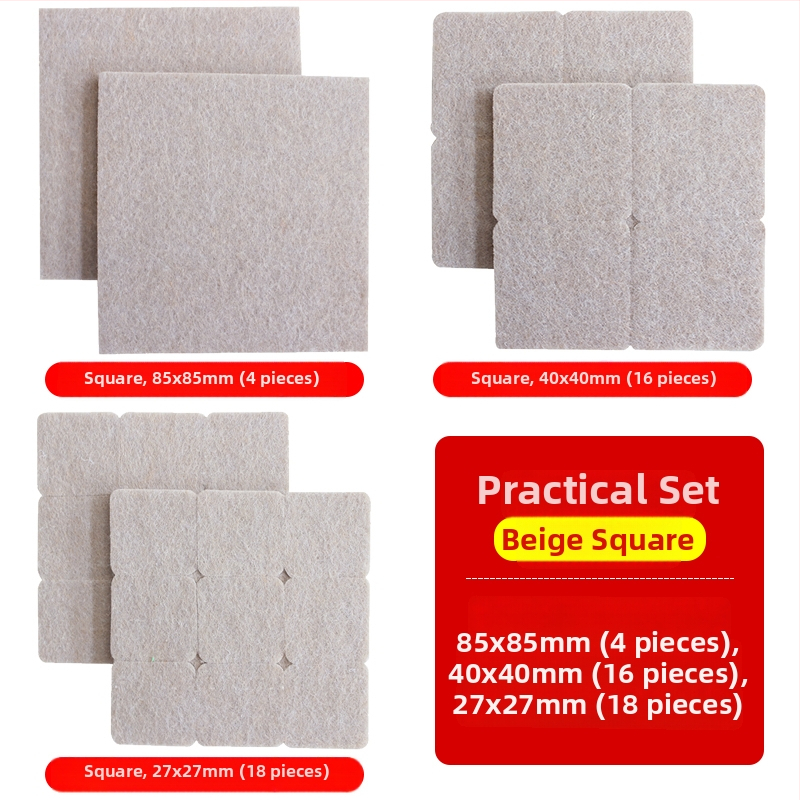 Filco stalo ir kėdės kojų padėkliukai – neslysta, tylūs, atsparūs dėvėjimuisi; Forma: Kvadratas; Raštas: 8834016; Stilius: Universalus