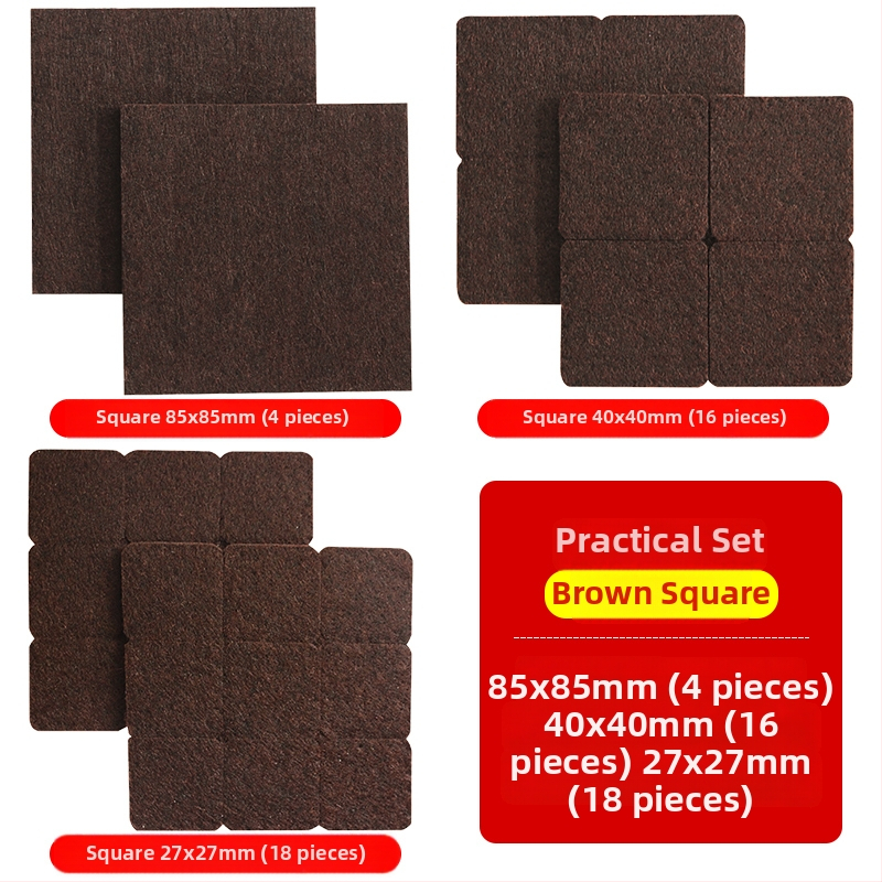 Filco stalo ir kėdės kojų padėkliukai – neslysta, tylūs, atsparūs dėvėjimuisi; Forma: Kvadratas; Raštas: 8834016; Stilius: Universalus