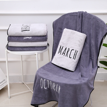 Wanyu vonios rankšluostis, mikropluoštas, išsiuvinėtas logotipas, super sugeriantis, svoris 300–400 g