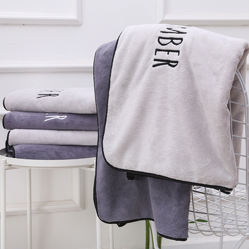 Wanyu vonios rankšluostis, mikropluoštas, išsiuvinėtas logotipas, super sugeriantis, svoris 300–400 g