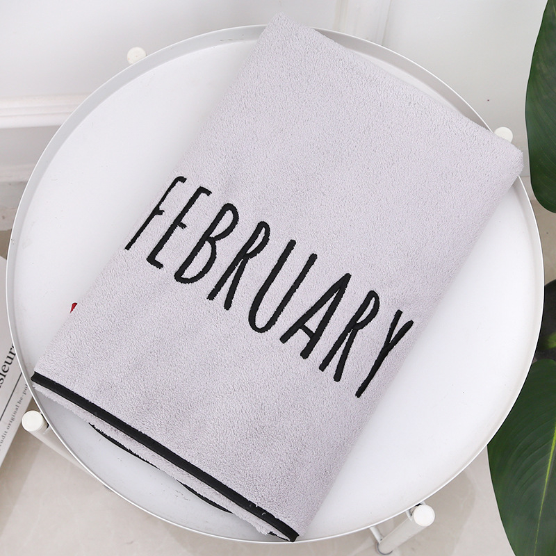 Wanyu vonios rankšluostis, mikropluoštas, išsiuvinėtas logotipas, super sugeriantis, svoris 300–400 g