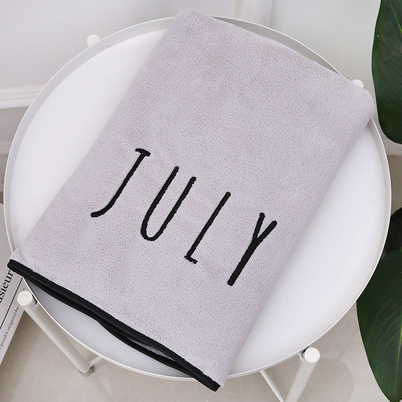 Wanyu vonios rankšluostis, mikropluoštas, išsiuvinėtas logotipas, super sugeriantis, svoris 300–400 g