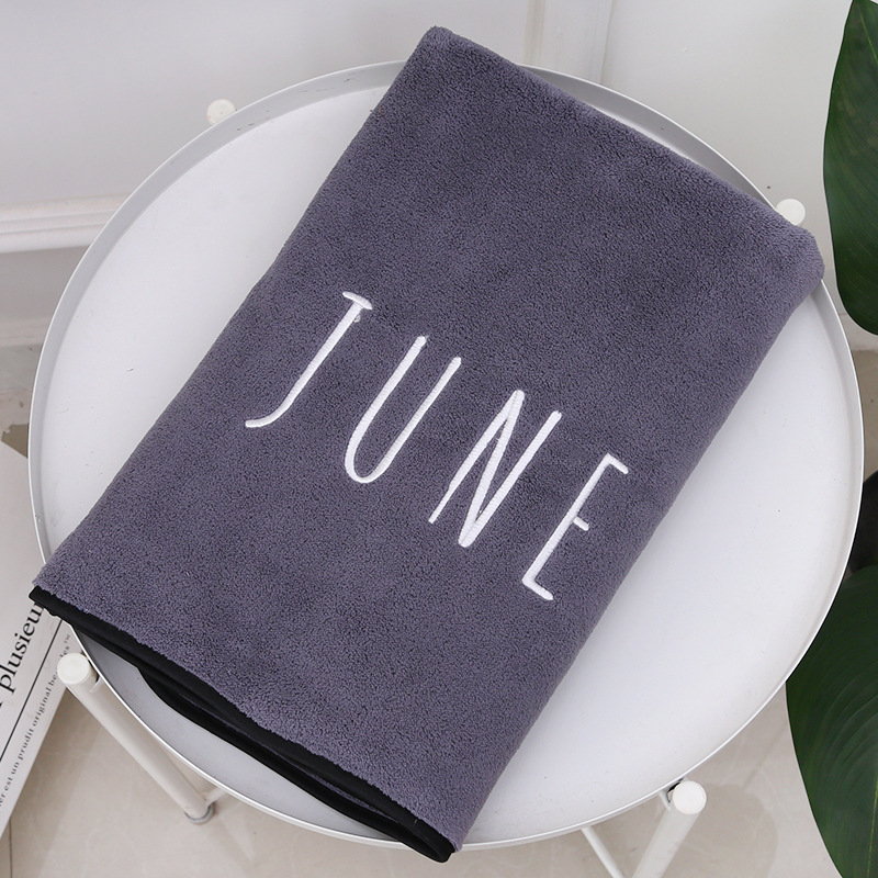 Wanyu vonios rankšluostis, mikropluoštas, išsiuvinėtas logotipas, super sugeriantis, svoris 300–400 g
