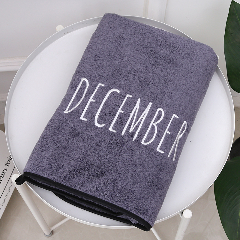 Wanyu vonios rankšluostis, mikropluoštas, išsiuvinėtas logotipas, super sugeriantis, svoris 300–400 g