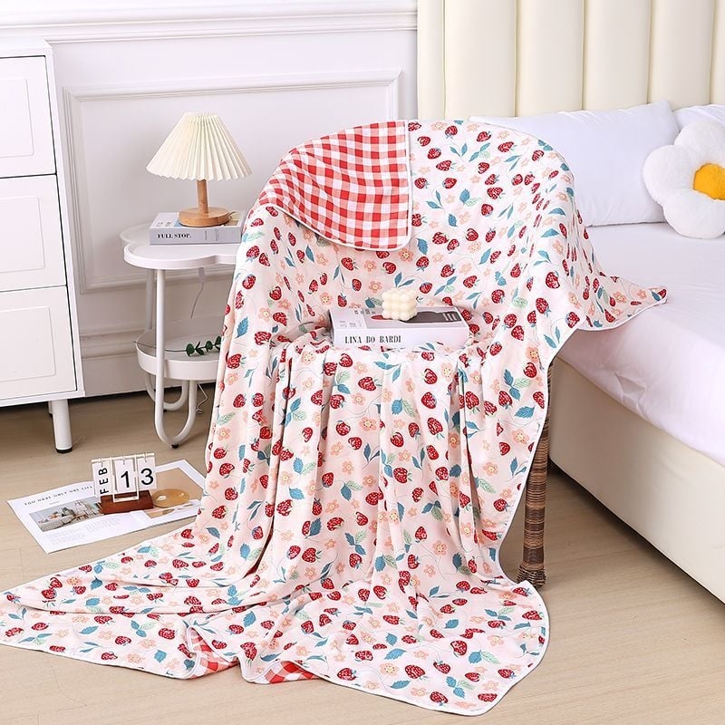 Puuvillane triibuline kate, kerge, alla 300 g, värske ja puhas stiil