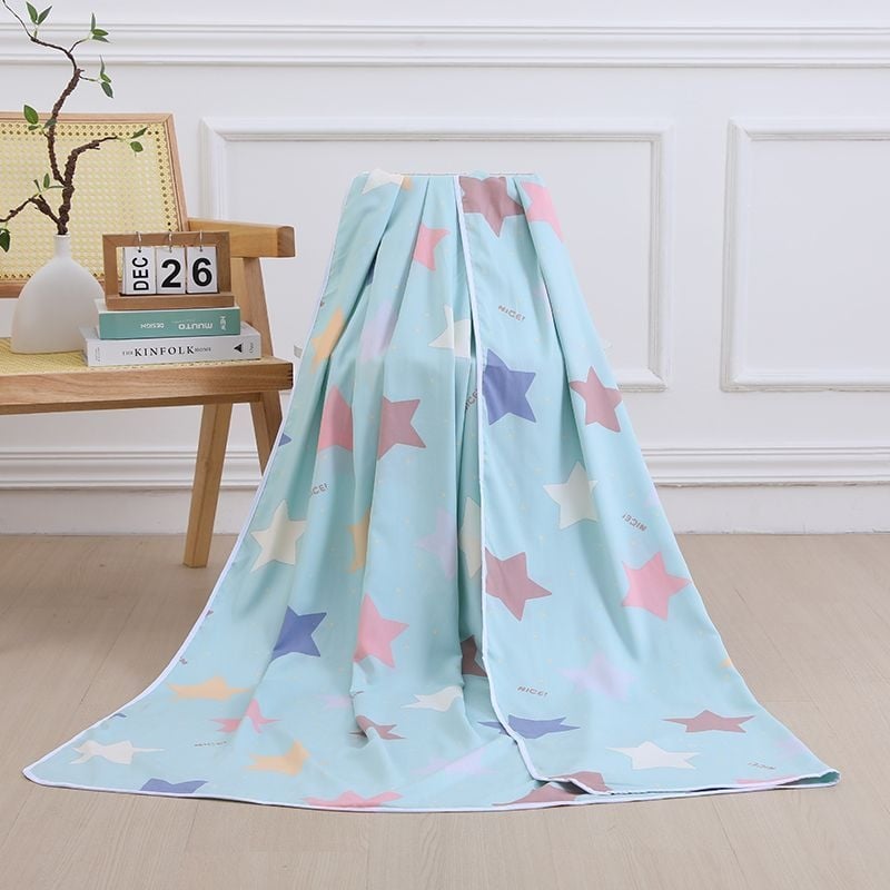 Puuvillane triibuline kate, kerge, alla 300 g, värske ja puhas stiil