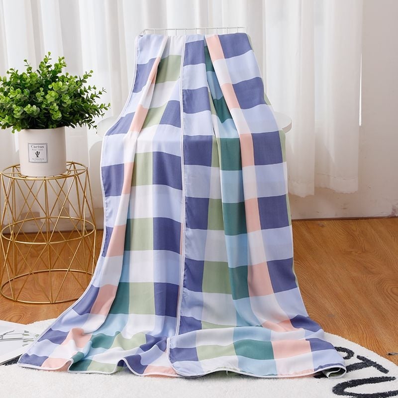 Puuvillane triibuline kate, kerge, alla 300 g, värske ja puhas stiil