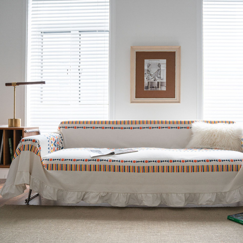 Sofos užvalkalas trims vietoms, stačiakampio formato, Kinų klasikinio stiliaus, medžiaga poliesteris, dulkių apsauga ir dekoravimas