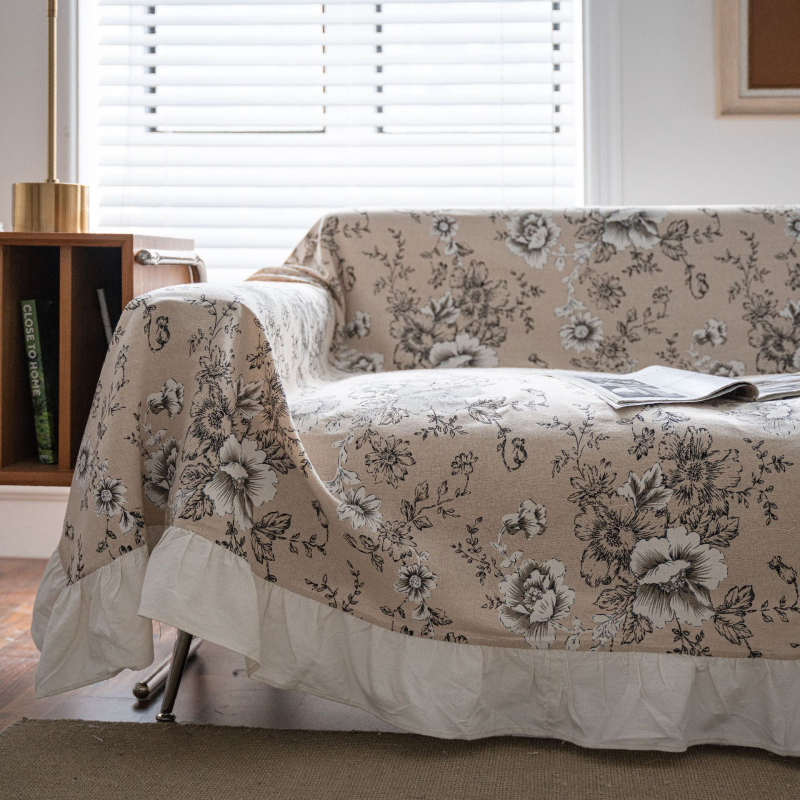 Sofos užvalkalas trims vietoms, stačiakampio formato, Kinų klasikinio stiliaus, medžiaga poliesteris, dulkių apsauga ir dekoravimas