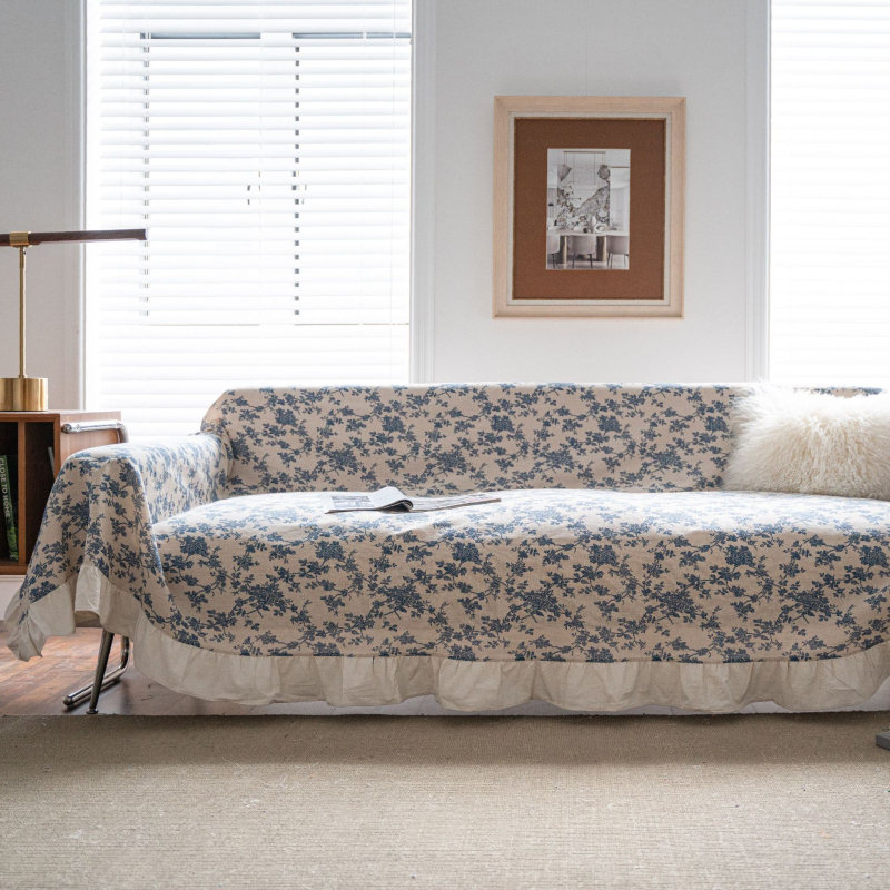 Sofos užvalkalas trims vietoms, stačiakampio formato, Kinų klasikinio stiliaus, medžiaga poliesteris, dulkių apsauga ir dekoravimas