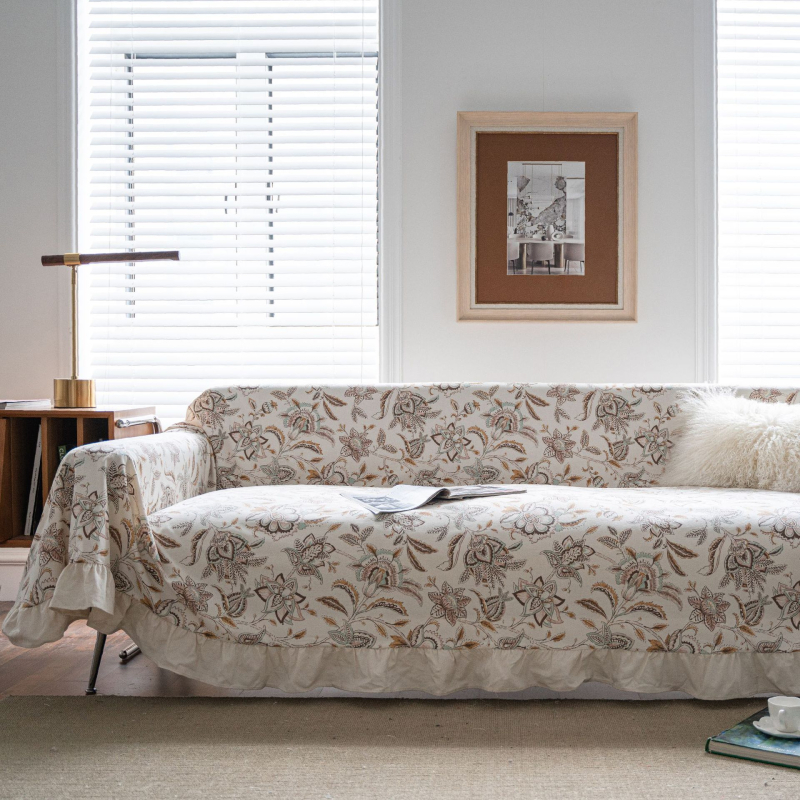 Sofos užvalkalas trims vietoms, stačiakampio formato, Kinų klasikinio stiliaus, medžiaga poliesteris, dulkių apsauga ir dekoravimas