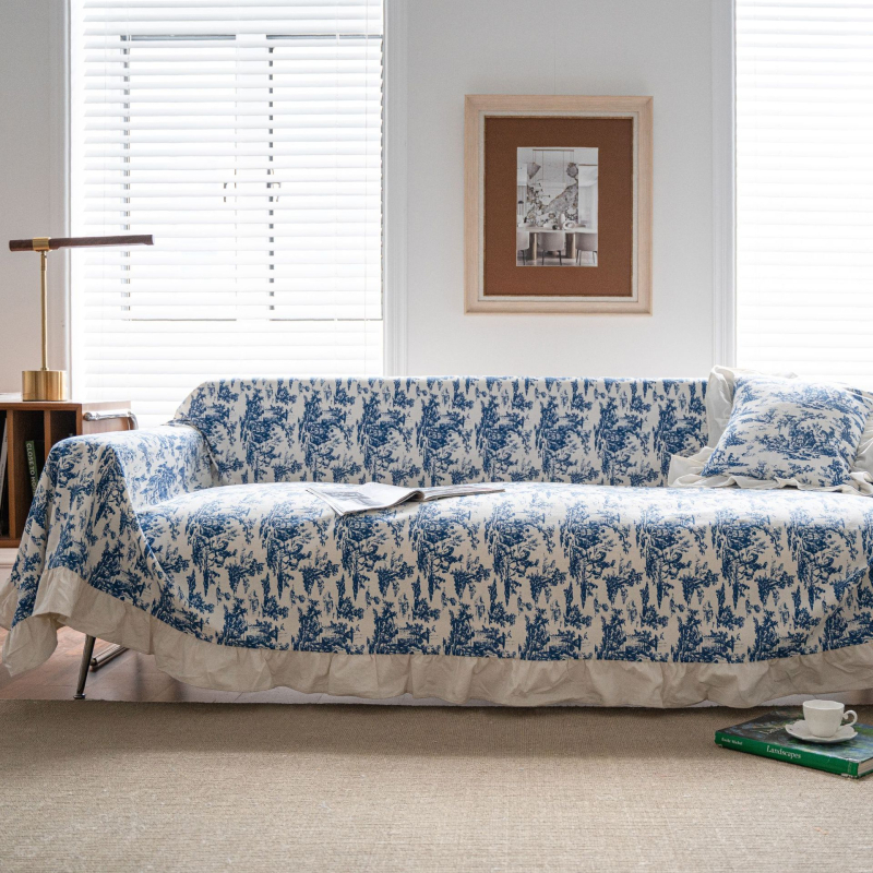 Sofos užvalkalas trims vietoms, stačiakampio formato, Kinų klasikinio stiliaus, medžiaga poliesteris, dulkių apsauga ir dekoravimas