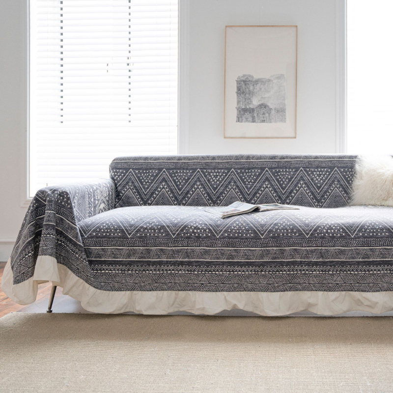 Sofos užvalkalas trims vietoms, stačiakampio formato, Kinų klasikinio stiliaus, medžiaga poliesteris, dulkių apsauga ir dekoravimas