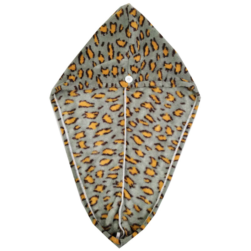 Leopardų spausdinimo koralinis fliso rankšluostis su pakabiniu dizainu, mažo svorio iki 100 g, 150D