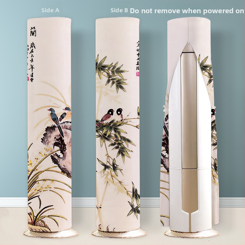 Vertikaalse kliimaseadme kate — täielik katvus, silindriline kapp, universaalne kõigile brändidele, kaasaegne minimalistlik stiil