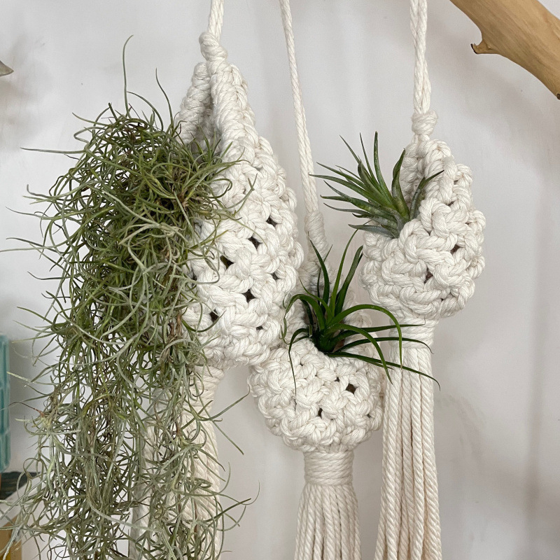 Bohemiai falidísz pamutfonálból, téglalap alakú, modern minimál stílus, fő összetevő pamut 30–40%, másodlagos pamut 90%