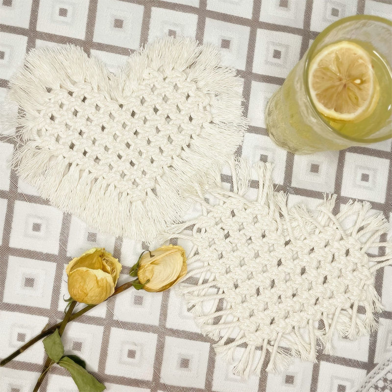 Bohemiai falidísz pamutfonálból, téglalap alakú, modern minimál stílus, fő összetevő pamut 30–40%, másodlagos pamut 90%