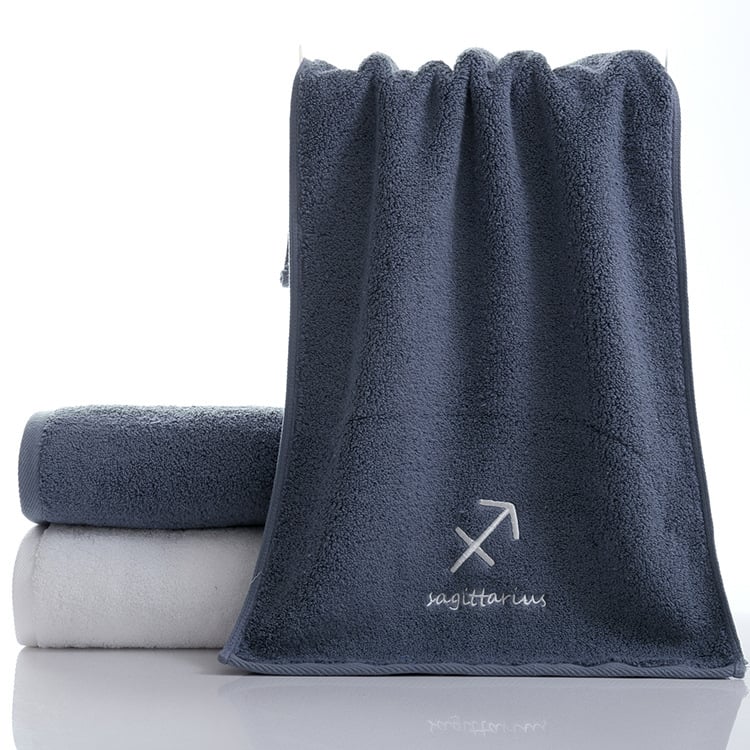 Veido rankšluostis iš 100% medvilnės, Siuvinėtas logotipas, 32S siūlai, Svoris 100–120 g, Pritaikomas