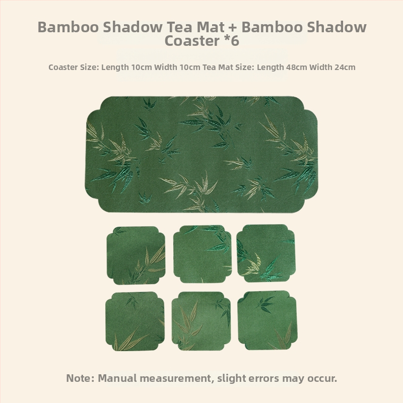 Dviejų pusių brokato arbatos kilimėlis – kvadratinės formos, atsparus aukštoms temperatūroms, rūmų stiliaus ir kinų stiliaus