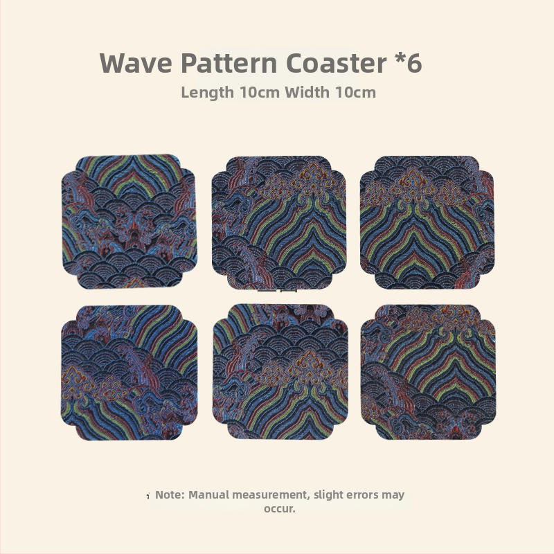 Dviejų pusių brokato arbatos kilimėlis – kvadratinės formos, atsparus aukštoms temperatūroms, rūmų stiliaus ir kinų stiliaus