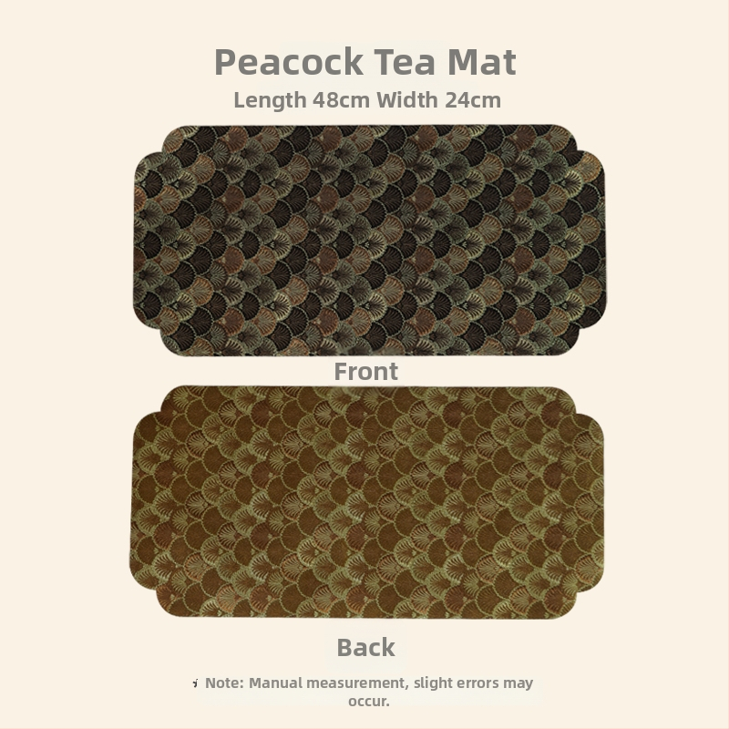 Dviejų pusių brokato arbatos kilimėlis – kvadratinės formos, atsparus aukštoms temperatūroms, rūmų stiliaus ir kinų stiliaus