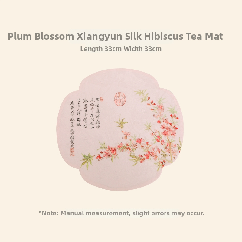 Dviejų pusių brokato arbatos kilimėlis – kvadratinės formos, atsparus aukštoms temperatūroms, rūmų stiliaus ir kinų stiliaus