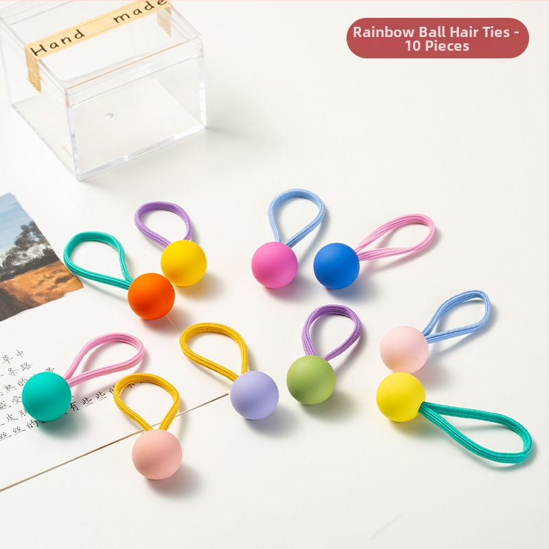 Bērnu augsti elastīgas matu gumijas, rokdarbiem, akrila materiāls, Princeses sērija, modeļi: Sirds/Kvadrāts/Lācis/Zvaigzne/Zaķis, iepakojumā 10 gab.