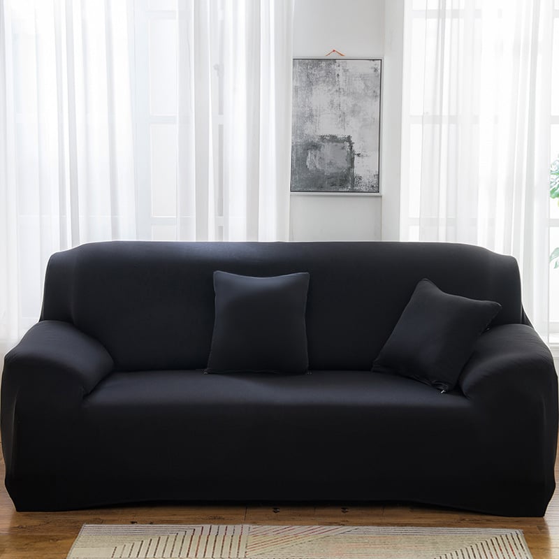 Elastinė sofa uždanga – universali pilna danga kampinei sofai – poliesteris, minimalistinis stilius, vienodas raštas, pritaikoma