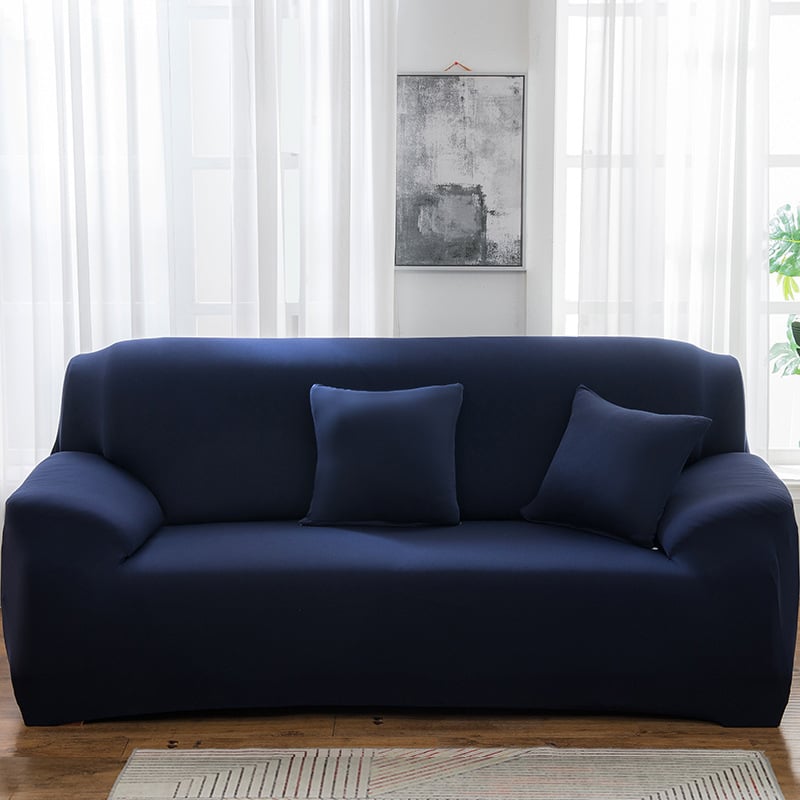 Elastinė sofa uždanga – universali pilna danga kampinei sofai – poliesteris, minimalistinis stilius, vienodas raštas, pritaikoma