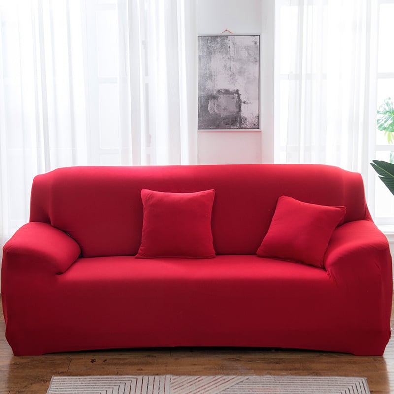 Elastinė sofa uždanga – universali pilna danga kampinei sofai – poliesteris, minimalistinis stilius, vienodas raštas, pritaikoma