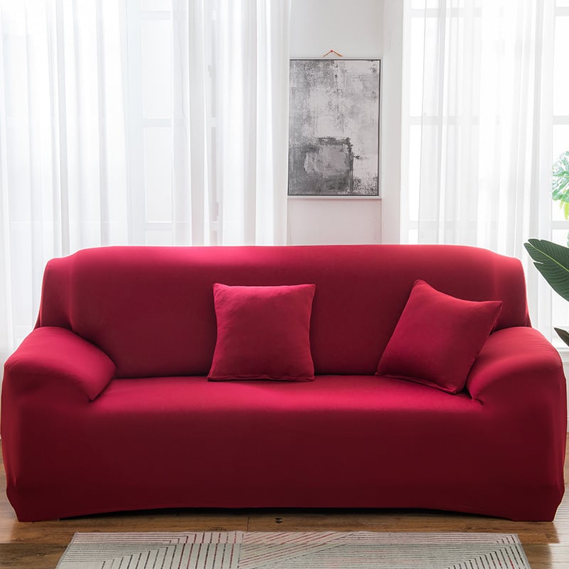 Elastinė sofa uždanga – universali pilna danga kampinei sofai – poliesteris, minimalistinis stilius, vienodas raštas, pritaikoma