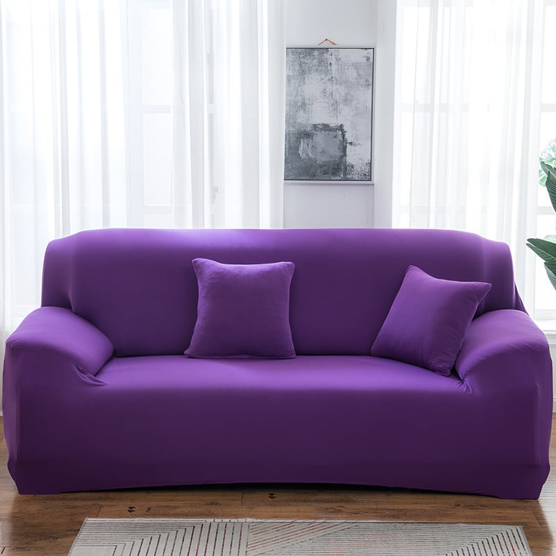 Elastinė sofa uždanga – universali pilna danga kampinei sofai – poliesteris, minimalistinis stilius, vienodas raštas, pritaikoma