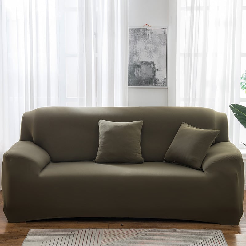 Elastinė sofa uždanga – universali pilna danga kampinei sofai – poliesteris, minimalistinis stilius, vienodas raštas, pritaikoma