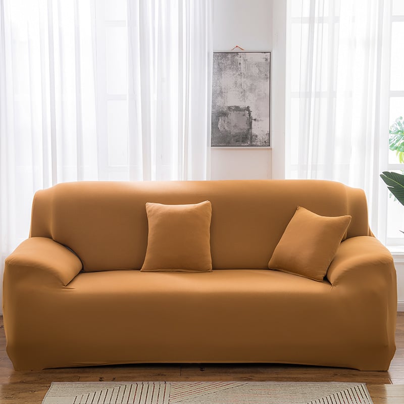 Elastinė sofa uždanga – universali pilna danga kampinei sofai – poliesteris, minimalistinis stilius, vienodas raštas, pritaikoma