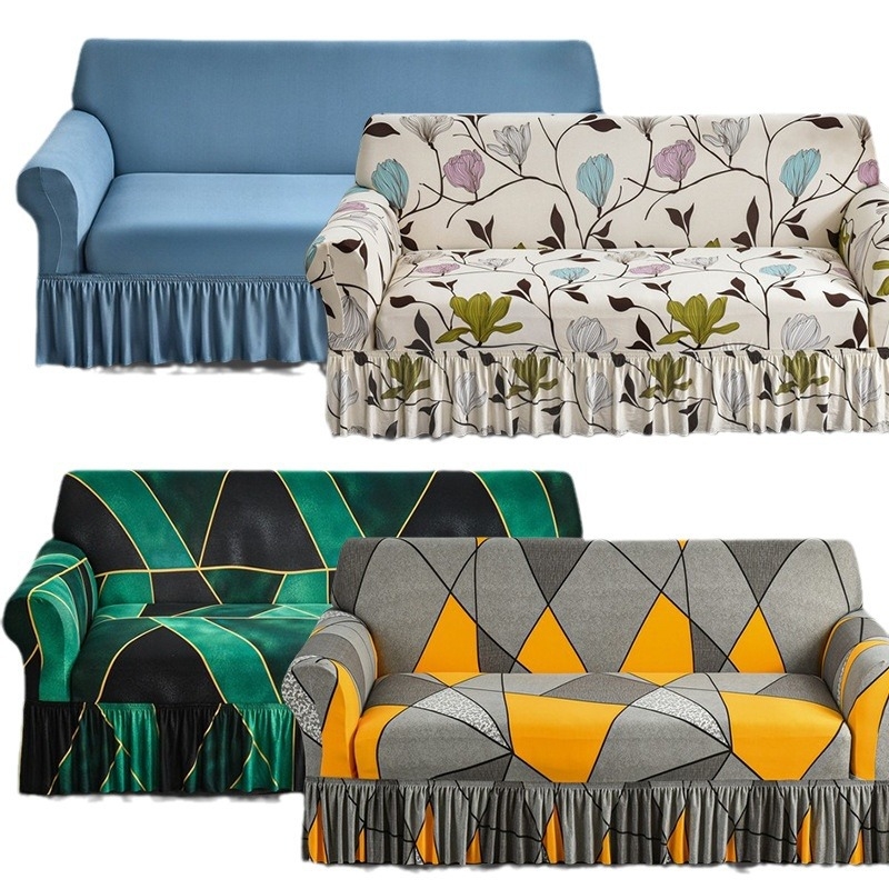 Binweihui poliesterio sofa uždanga kampinei svetainei – dryžuotas raštas, šiuolaikiškas minimalistinis stilius