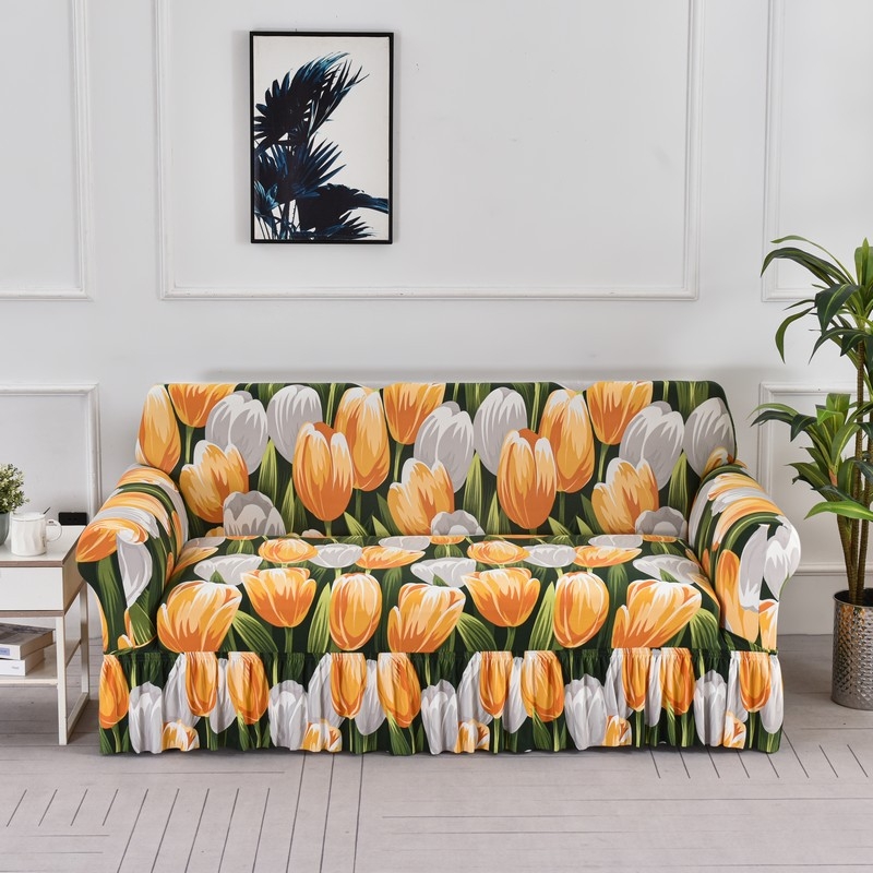 Binweihui poliesterio sofa uždanga kampinei svetainei – dryžuotas raštas, šiuolaikiškas minimalistinis stilius