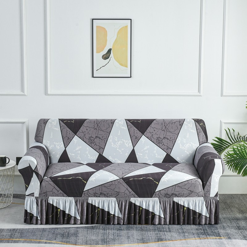 Binweihui poliesterio sofa uždanga kampinei svetainei – dryžuotas raštas, šiuolaikiškas minimalistinis stilius