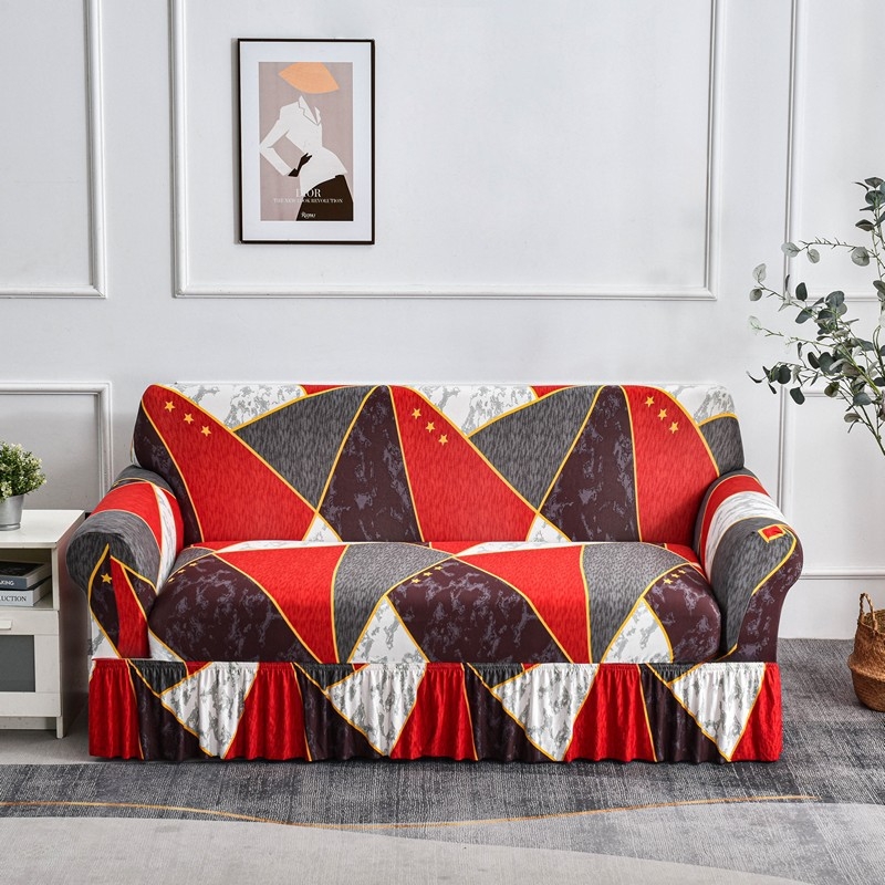 Binweihui poliesterio sofa uždanga kampinei svetainei – dryžuotas raštas, šiuolaikiškas minimalistinis stilius