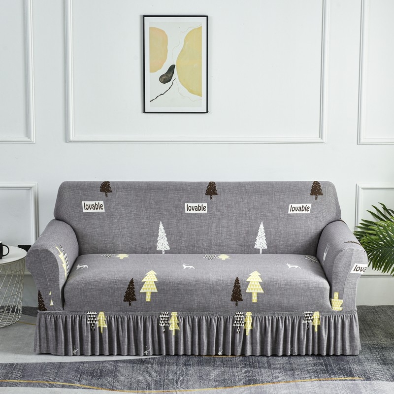 Binweihui poliesterio sofa uždanga kampinei svetainei – dryžuotas raštas, šiuolaikiškas minimalistinis stilius