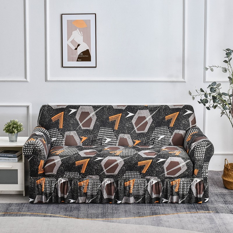 Binweihui poliesterio sofa uždanga kampinei svetainei – dryžuotas raštas, šiuolaikiškas minimalistinis stilius