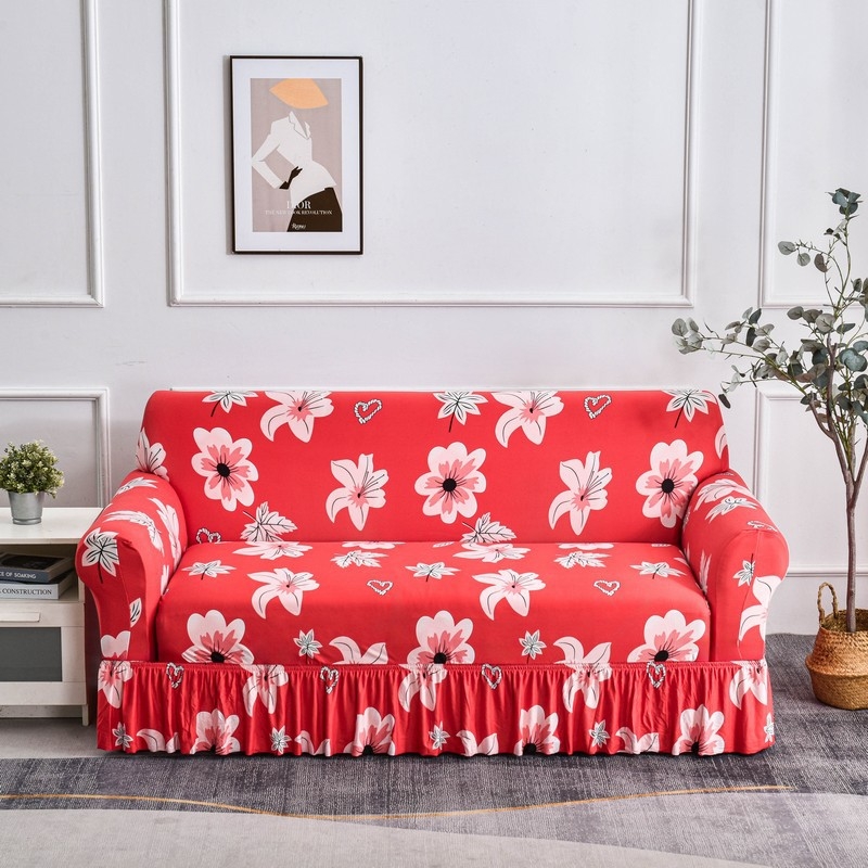 Binweihui poliesterio sofa uždanga kampinei svetainei – dryžuotas raštas, šiuolaikiškas minimalistinis stilius