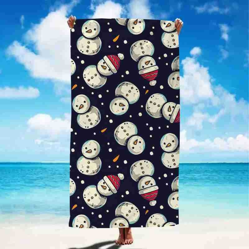 Mikropluošto vonios ir plaukimo rankšluostis – 200–300 g, 150d siūlai, siuvinėtas kraštas, be pūkų, greitas džiūvimas