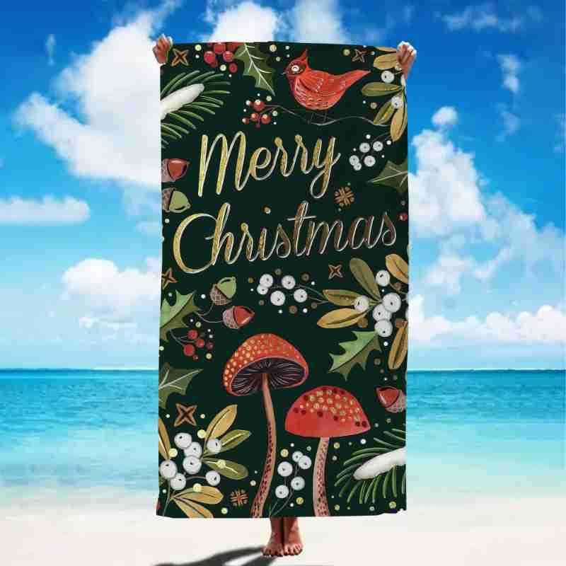 Mikropluošto vonios ir plaukimo rankšluostis – 200–300 g, 150d siūlai, siuvinėtas kraštas, be pūkų, greitas džiūvimas