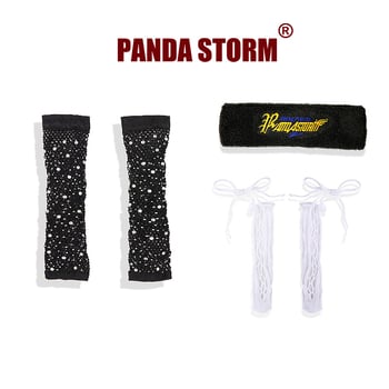 Panda Storm bērnu ielu deju komplekts: galvas lentes, piedurknēm un kāju pārklāji; Materiāls: poliestera šķiedra; Stils: Bērns; Gads/sezona: 2025. vasara; Zīmols: Shoes still cotton