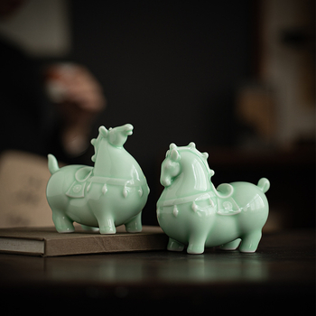Κεραμικό διακοσμητικό άλογο Ταν για το σαλόνι – κινεζικό στυλ, ημιχειροποίητο, ιδανικό δώρο για επιχειρήσεις ή γενέθλια