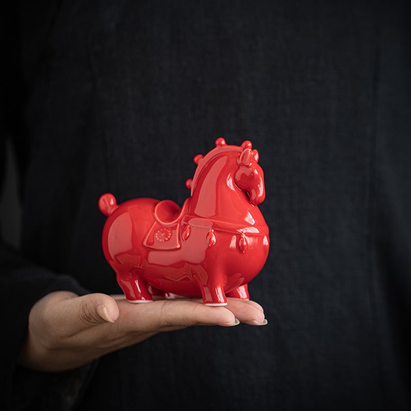 Κεραμικό διακοσμητικό άλογο Ταν για το σαλόνι – κινεζικό στυλ, ημιχειροποίητο, ιδανικό δώρο για επιχειρήσεις ή γενέθλια