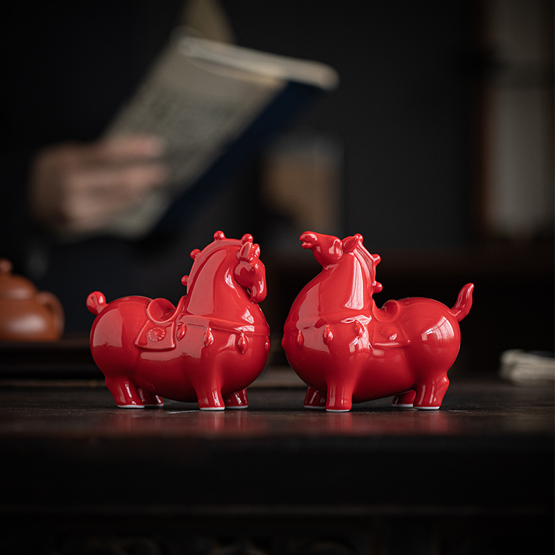 Κεραμικό διακοσμητικό άλογο Ταν για το σαλόνι – κινεζικό στυλ, ημιχειροποίητο, ιδανικό δώρο για επιχειρήσεις ή γενέθλια