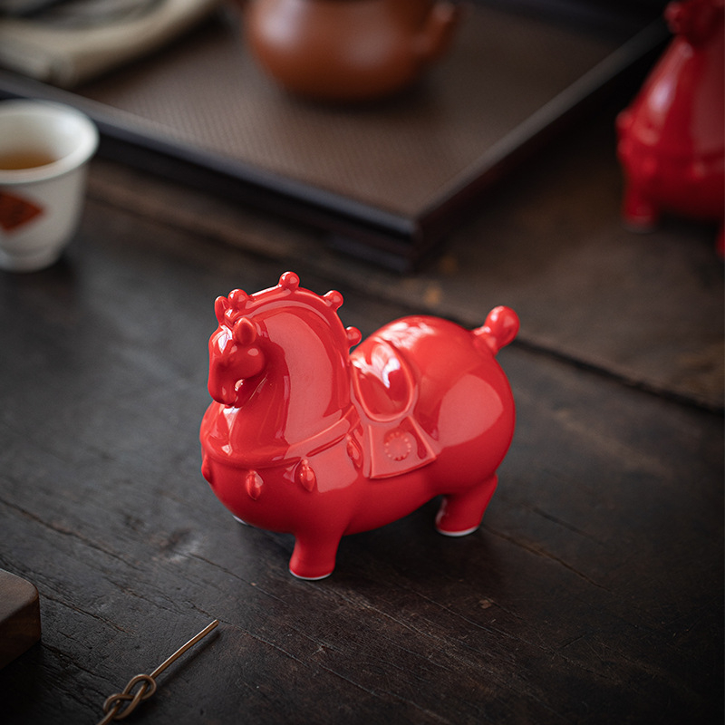 Κεραμικό διακοσμητικό άλογο Ταν για το σαλόνι – κινεζικό στυλ, ημιχειροποίητο, ιδανικό δώρο για επιχειρήσεις ή γενέθλια