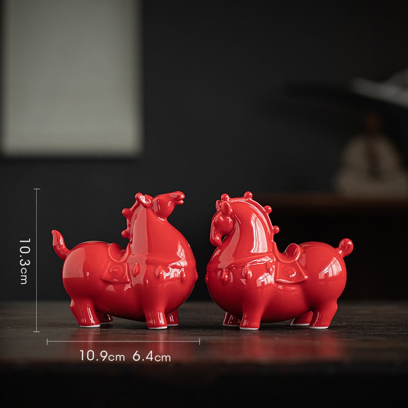 Κεραμικό διακοσμητικό άλογο Ταν για το σαλόνι – κινεζικό στυλ, ημιχειροποίητο, ιδανικό δώρο για επιχειρήσεις ή γενέθλια